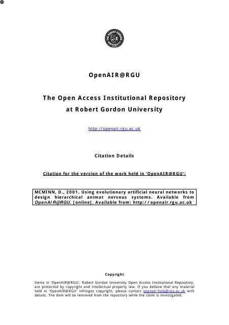 phd thesis artificial neural networks