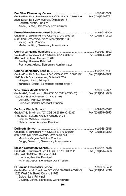 SBCSS Telephone Directory 11-12