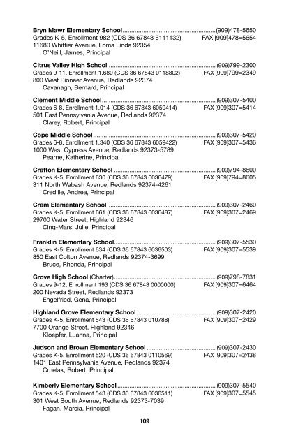 SBCSS Telephone Directory 11-12