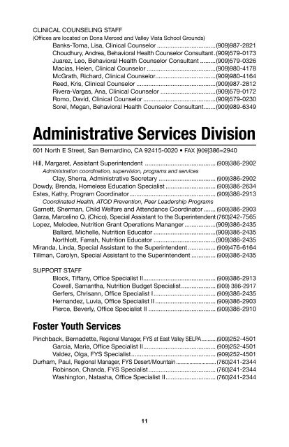 SBCSS Telephone Directory 11-12