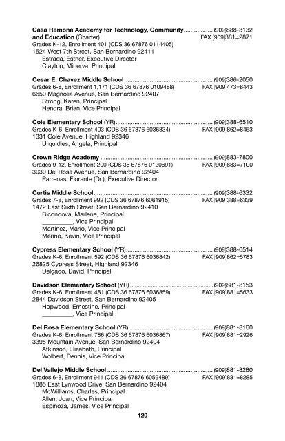 SBCSS Telephone Directory 11-12