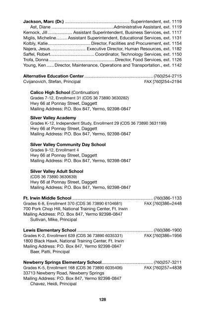 SBCSS Telephone Directory 11-12