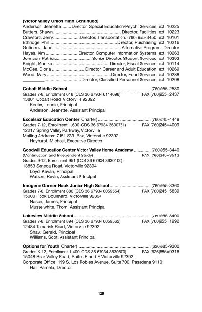 SBCSS Telephone Directory 11-12