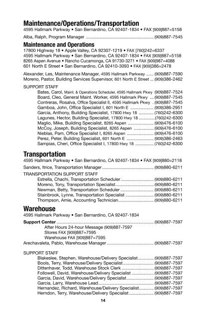 SBCSS Telephone Directory 11-12