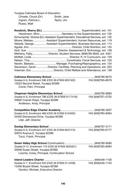 SBCSS Telephone Directory 11-12