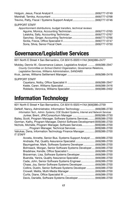 SBCSS Telephone Directory 11-12