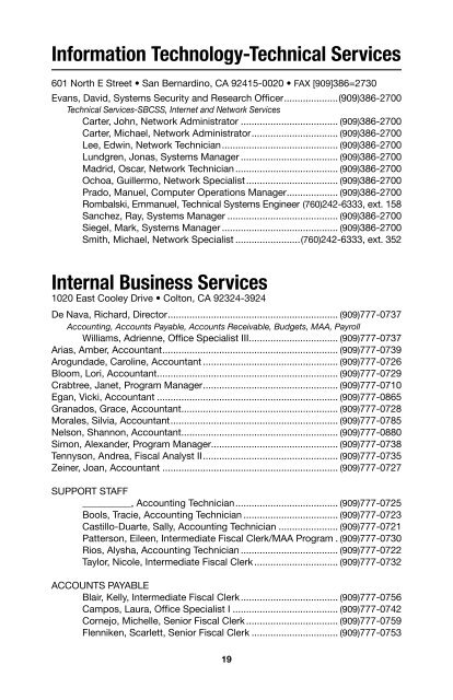 SBCSS Telephone Directory 11-12