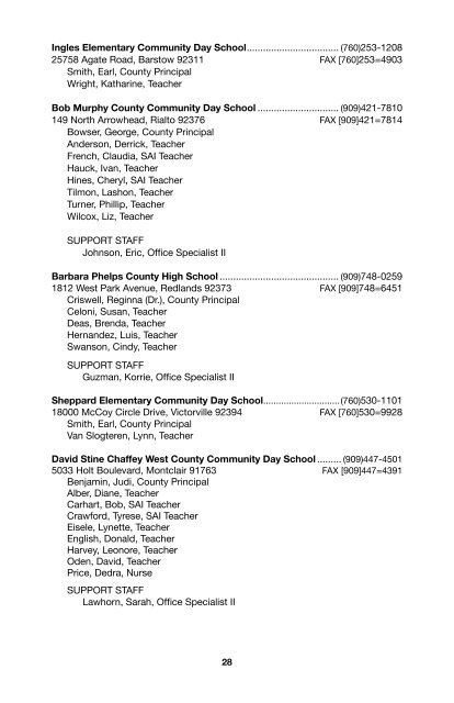 SBCSS Telephone Directory 11-12