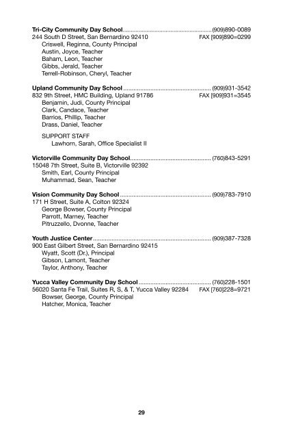 SBCSS Telephone Directory 11-12