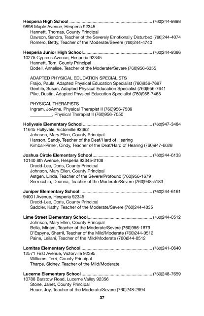 SBCSS Telephone Directory 11-12