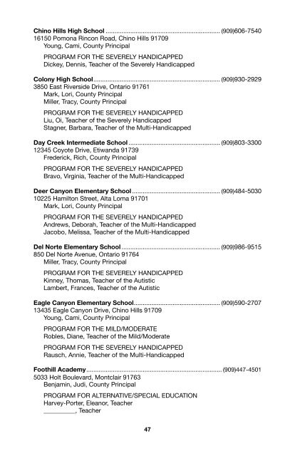 SBCSS Telephone Directory 11-12