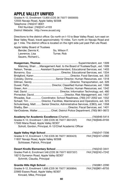 SBCSS Telephone Directory 11-12