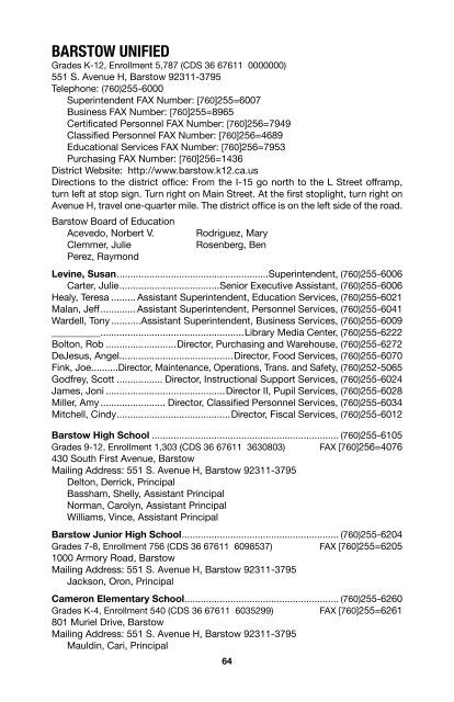 SBCSS Telephone Directory 11-12