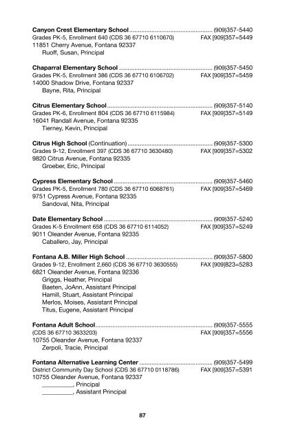 SBCSS Telephone Directory 11-12