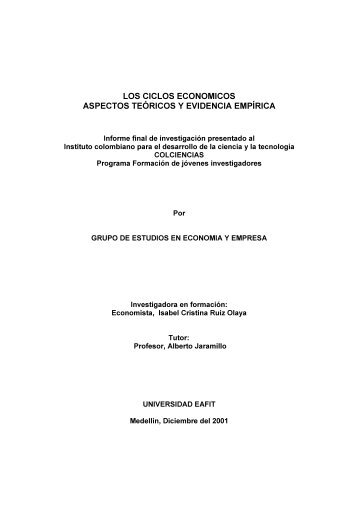 los ciclos economicos aspectos teÃ³ricos y evidencia empÃ­rica