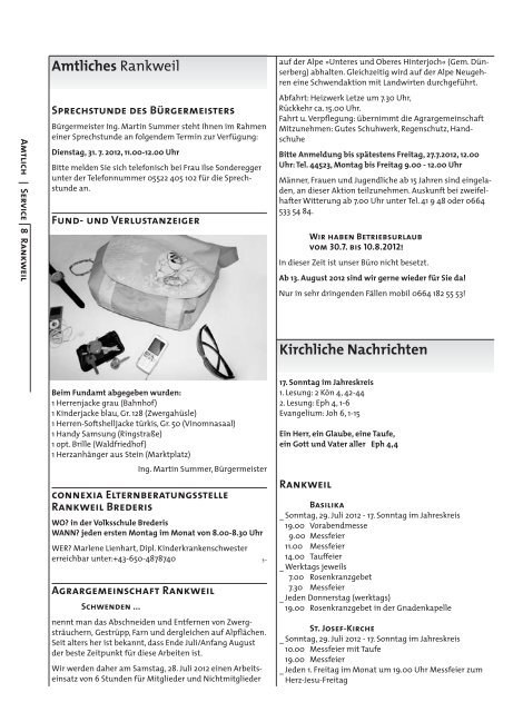 Woche 30 - Marktgemeinde Rankweil