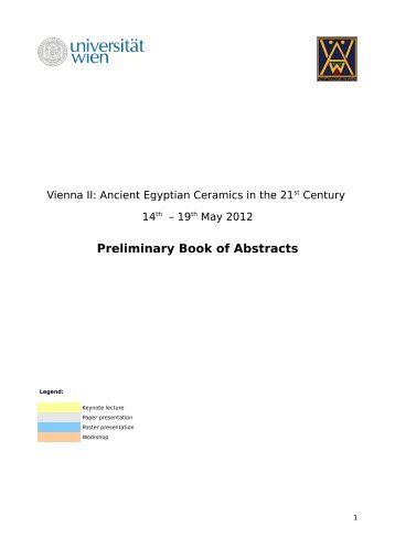 Preliminary Book of Abstracts