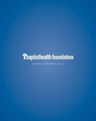 Annual Report 2012 - Baptist Health Foundation