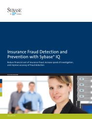 Insurance Fraud Detection and Prevention with Sybase IQ solution ...