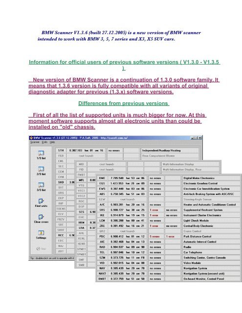 BMW Scanner V1 - OBDToolStore