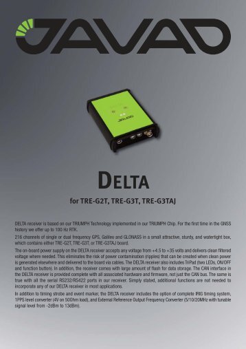 DELTA for TRE-G2T, TRE-G3T, TRE-G3TAJ