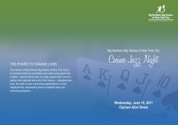 Casino Jazz Night - Big Brothers Big Sisters of New York City