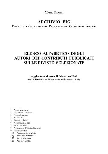 Autori dei contributi