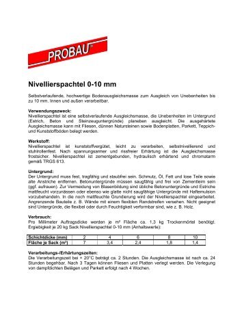 Nivellierspachtel 0-10 mm