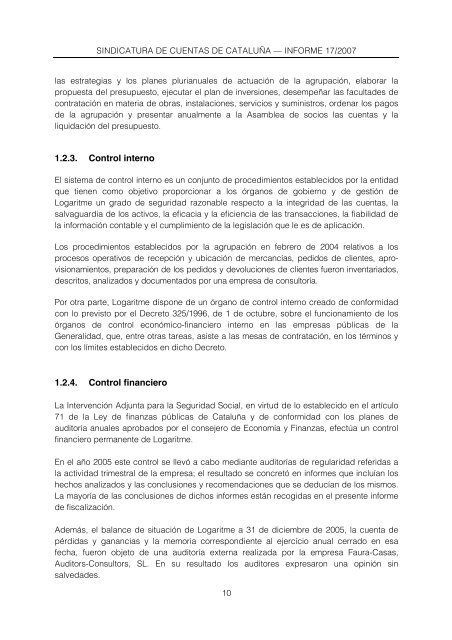 Informe 17/2007