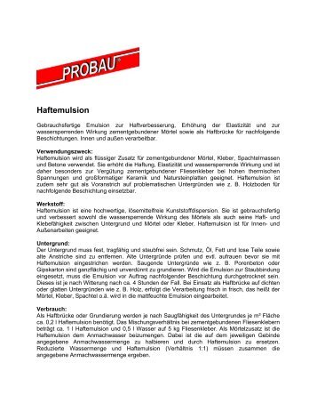 Haftemulsion - Probau