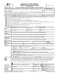 Form W-7 (Rev. March 2009) - Internal Revenue Service