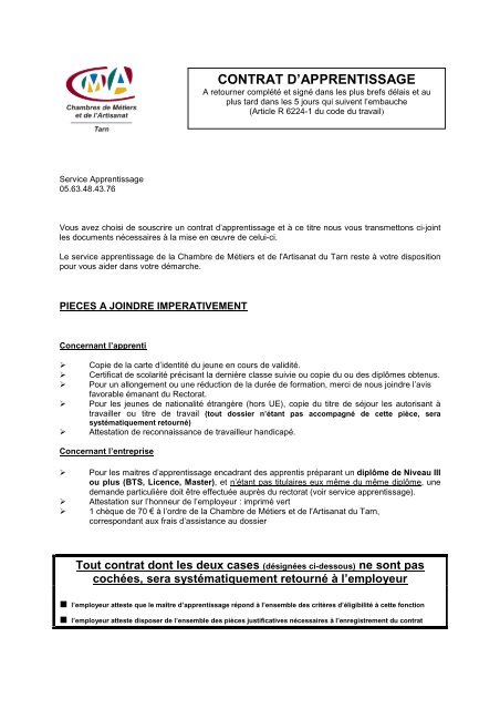 Contrat D Apprentissage Chambre De Ma C Tiers Et De L