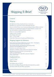 Ince & Co Shipping E-Brief February 2010