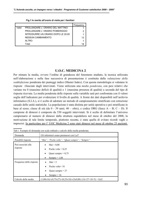 il 1Â° report sul Pronto Soccorso e i dimessi - Azienda Ospedaliera S ...