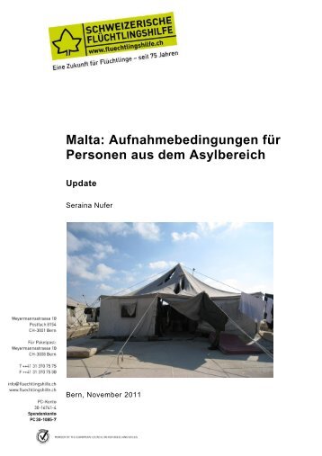 Malta: Aufnahmebedingungen für Personen aus dem Asylbereich