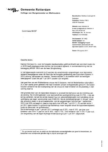 11GR2284 Brief van B en W met informatie over de hoogste ...