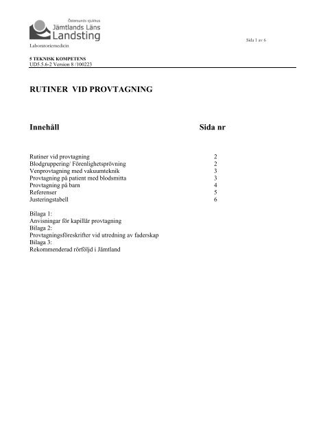 Rutiner provtagning.pdf - jll.se