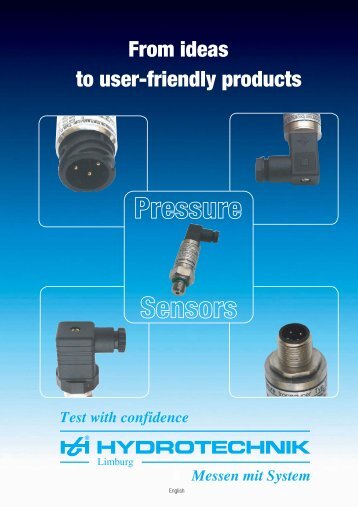 Pressure sensors - Hydrotechnik
