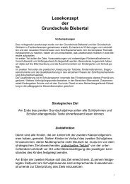 das Lesekonzept - Grundschule Biebertal