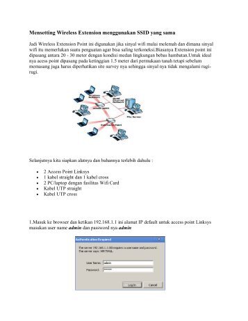 Mensetting Wireless Extension menggunakan SSID yang sama