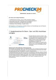 Vergleichsrechner für Strom-, Gas-  und DSL ... - procheck24.de