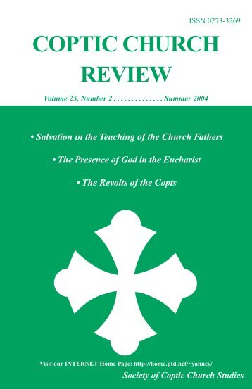 2004 Summer.Vol25.#2.pdf - Coptic Church Review