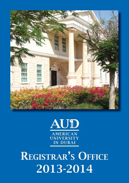 Registrar Leaflet - American University in Dubai