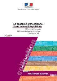 Le coaching professionnel - Fonction publique