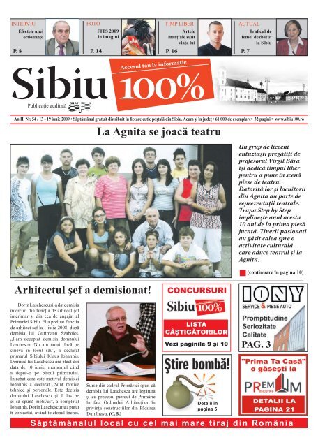 Arhitectul Åef a demisionat! La Agnita se joacÄ teatru - Sibiu 100