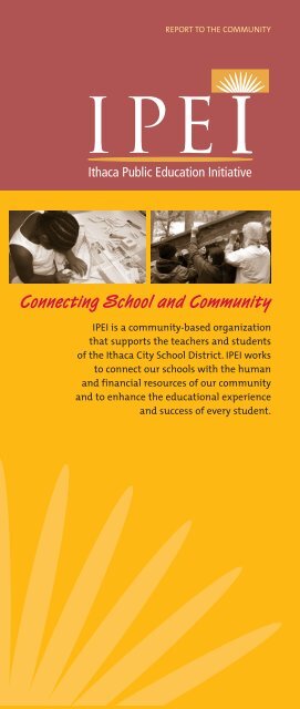 Connecting School and Community - Ithaca Public Education Initiative