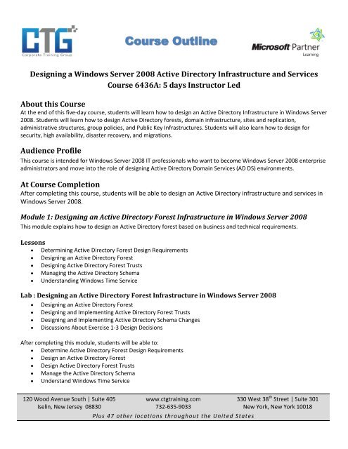 Designing a Windows Server 2008 Active Directory Infrastructure ...