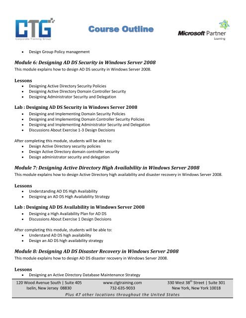 Designing a Windows Server 2008 Active Directory Infrastructure ...