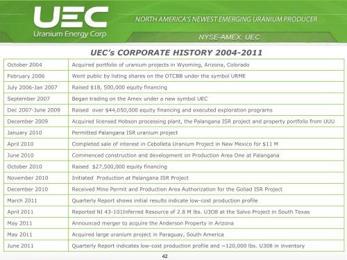 uec_presentation_sep.. - Uranium Energy Corp.