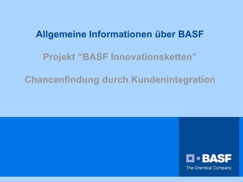 BASF Innovation Chains - Refa-chemie.de